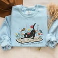 thumbnail image 2 of It's A Good Day To Read A Book Embroidered Sweatshirt, Read More Book Embroidered Shirt, Book Lover Gift, Cute Cat Shirt, Bookclub Shirt, 2 of 5