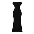 thumbnail image 4 of WRKEKC Bodycon Dresses for Women Solid Off Shoulder Short Sleeve Ruched Bodycon Mini Soft Breathable Fabric Chic, 4 of 6