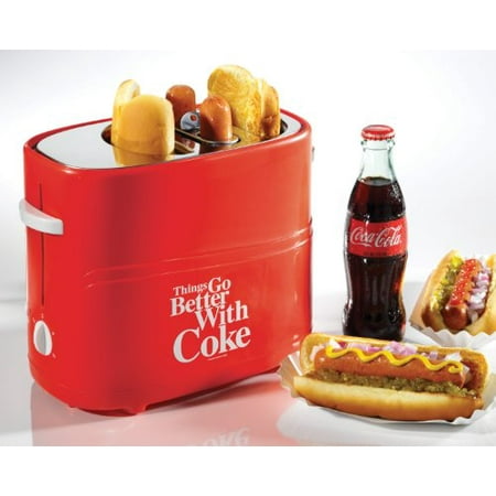 Nostalgia Electrics Coca Cola Series HDT600COKE Pop-Up Hot Dog Toaster
