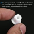 thumbnail image 4 of 15Pcs grommet de goma en forma de T Diámetro de montaje 8mm ID 5mm H 10mm Blanco, 4 of 5