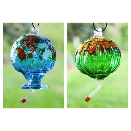 Evergreen Flag & Garden Speckled Hummingbird Feeder (Set of 2