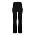 thumbnail image 5 of Jalioing Women's Yoga Pants Solid Casual Athletic Trousers Slim Straight Leg Drawstring Waist Sport Pants with Pocket, 5 of 8