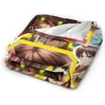 thumbnail image 3 of Blanket Eren Yeager Soft and Comfortable Wool Fleece Throw Blankets for Sofa Office car Camping Yoga Travel Home Decoration Cozy Plush Beach Blanket Gift, 3 of 9