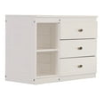 thumbnail image 3 of Discovery World Furniture Kids 3 Drawer Bedside Chest with Shelves in White, 3 of 4