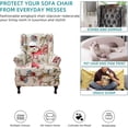 thumbnail image 4 of CHUNTIAN Polyester Wing Chair Covers 2 Piece Stretch Wingback Chair Slipcover Solid Wingback Armchair Covers with Elastic Bottom for Living Room Bedroom Wingback Chair,A32, 4 of 5