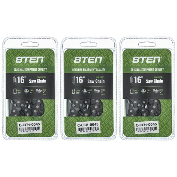 Semi Chisel Chainsaw Chain 16 inch .050 3/8 55DL for McCulloch Stihl 3 Pack 810-CCC2267H