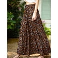 thumbnail image 2 of Cueply Long Skirts for Women Pleated Elastic High Waist drawstring Tiered Maxi Skirt with Pockets, 2 of 7