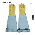 thumbnail image 2 of Apuakthei Guantes de jardín de piel de oveja jardinería protección laboral a prueba de puñaladas y cortes largos, 2 of 5