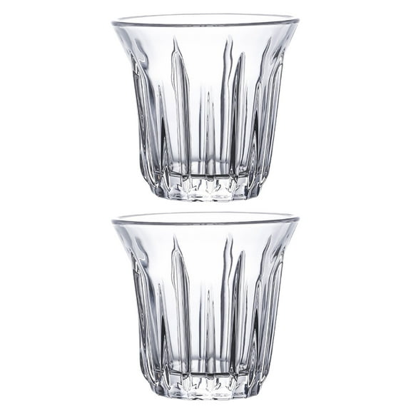Guichaokj 2 Pcs Australian White Cup Drinking Glasses Coffee Clear Tumbler