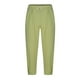 thumbnail image 2 of Pantalones largos para hombre, color liso, holgados, informales, con bolsillo, de lino, cintura elástica y cordón ajustable, de poliéster., 2 of 5