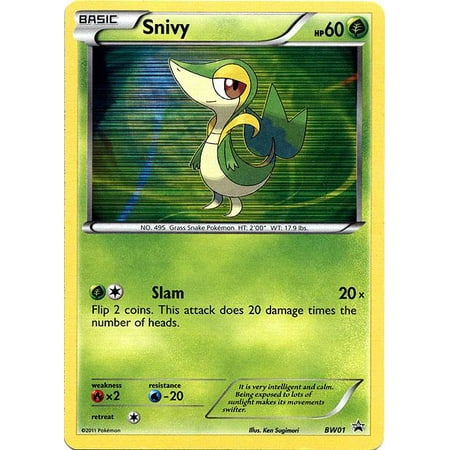 Pokemon Promo Snivy BW01 [Spring 2011 Tin] (Best Nature For Snivy)