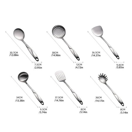 

Clearance！ Bifavgk Kitchen Utensils Set 6Pieces Stainless Steel Cooking Utensils Set Kitchen Gadgets Cookware A Variety Of Kitchen Mixing Utensils Air Fryer Liners Sourdough Bread Baking Supplies