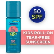 Coppertone Kids Roll On Sunscreen Lotion SPF 50 with Blue Color, 2.5 fl oz Tube