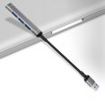 thumbnail image 3 of MesaSe Alloy USB Hub Portable 4 Port Keyboard Headphone Adapter Office Notebook Computer Splitter Accessories with 10cm Cable USB Head, 3 of 8