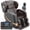 Black-brown, variant on Zero Gravity Full Body Massage Chair with 10 Fixed Rollers, Soothing Heat Function, Deep-Kneading Foot Massager, Bluetooth Speakers, Black