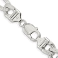 thumbnail image 3 of Auriga 925 Sterling Silver 10.5mm Flat Figaro Bracelet 8 inch for Women, 3 of 6