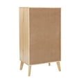 thumbnail image 4 of Linon Winnie 5 Drawer Chest with Cane Front Panels in Natural Rubberwood, 4 of 10