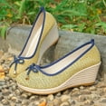 thumbnail image 5 of AUDeals Women Casual Slip On Wedge Shoes, Closed Toe Low Heel Pumps, Non Slip Platform Shoes for Dress Wear (Green, 8.5), 5 of 5