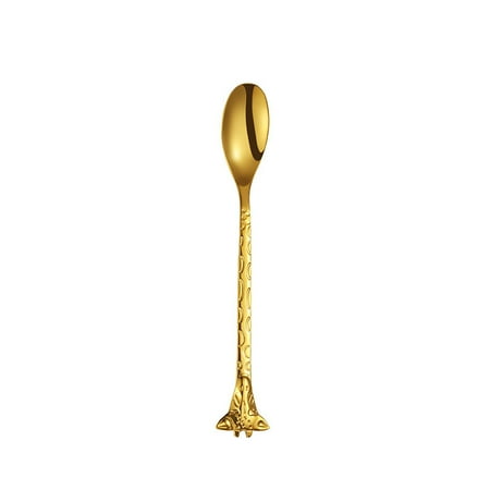 

Reheyre Giraffe Shaped Coffee Spoon Stainless Steel Dessert Scoop Fork Cutlery with Rounded Ends for Kitchen Supplies