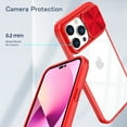 thumbnail image 3 of Allytechgroup iPhone 16 Plus Case with Camera Lens Protector, [Include 1x Screen Protector] Shockproof Rugged Drop Resistance Clear Back Cover Phone Case for Apple iPhone 16 Plus, Red, 3 of 6