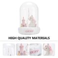 thumbnail image 3 of HTOOQ Carousel Music Box Resin Unicorn Glass Dome Night Light Music Box WindHTOOQ up Clockwork Musical Toy for Kids Birthday Gift Pink - -, 3 of 9