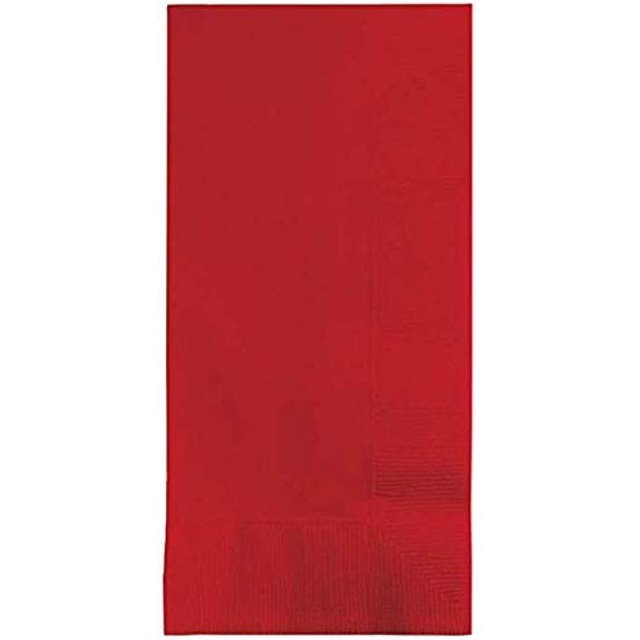 100 Serviettes de Table Rouges Classiques pour Mariage Fête Mariage Ou Baby Shower Jetables en Vrac Produit de Qualité (Rouge Classique)