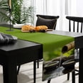 thumbnail image 4 of Flowing Water Zen Stones Cotton Linen Table Runner 18 x 72 inch Modern Country Abstract Art Non-slip Rectangular Dining Table Decor for Wedding Party Holiday Dinner, 4 of 8