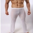 thumbnail image 3 of Men‘s Home Sleeping See-through Soft Mesh Perspective Lounge Long Pants, 3 of 4