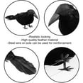 thumbnail image 2 of TETOU 6pcs Halloween Black Feathered Foam Crows Realistic Bird Halloween Ravens Decor Props, 2 of 7