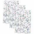 thumbnail image 2 of Spring Flowers Kitchen Towels Set of 3, Blue Pink Floral Leaves Pastoral Botanical Absorbent Dish Towels for Kitchen, Microfiber Hand Towel, Quick Drying Tea Towel for Cleaning Decorative Dishcloths, 2 of 7