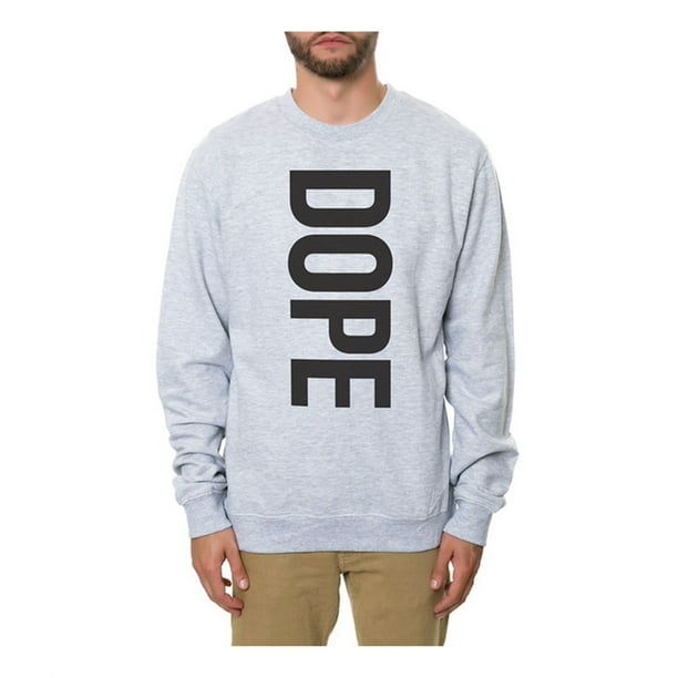 DOPE - Sudadera vertical para hombre, gris, pequeña
