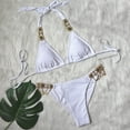 thumbnail image 2 of Gubotare Bikinis For Women High Waisted Womens High Cut Thong Bikini Set Swimsuits Cami String Bathing Suit,White S, 2 of 4