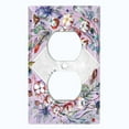 thumbnail image 2 of Metal Light Switch Plate Cover Lotus Pods Cotton Flower Diamond Frame Pink FLW019, 2 of 13