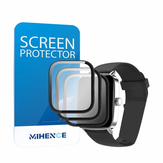 Mihence Protector De Pantalla Para Idw28 1.85 '' Smart Watch 3D Cobertura De Pantalla Completa Pmma Película Protectora Compatible Con Souyie Idw28 / Yoever 1.85 '' Smartwatch (3 Pcs)