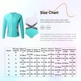 thumbnail image 7 of TiaoBug Kids Girls Print Swimsuit Rash Guard Set Long Sleeve Tops with One Shoulder Bodysuit Swimwear Surfing Bathing Suit Beachwear Zipper Lily 14, 7 of 7
