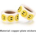 thumbnail image 3 of Smile Face Stickers Roll Happy Face Stickers 500 Pieces per Roll (1 inch Yellow), 3 of 5
