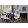 thumbnail image 3 of Best Master Zendaya Solid Wood Dining Table in Black Wood with LED Lights, 3 of 3