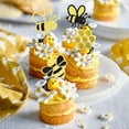 thumbnail image 3 of Pretyps 32 piezas de toppers para cupcakes de abejita con glitter, 3 of 7