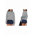 thumbnail image 3 of Women'S Striped Long Sleeve Shirts Drop Shoulder Sweatshirt Crewneck Color Block Pullover Tops Chocolate Color XL, 3 of 8