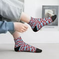 thumbnail image 2 of Fuzoiu Cartoon Crabs Print Adult Socks, Crew Moisture-wicking Socks, Unisex Cushion Crew Socks,Casual Sports Ankle Socks, 2 of 7