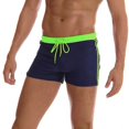 thumbnail image 5 of JoveMarine Men's Quick Dry Swim Trunks with Drawstring Solid Color Stitching Design for Sports and Swimming Comfortable Boxer Shorts Fluorescent Green 3XL, 5 of 6