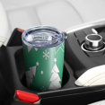 thumbnail image 5 of 20oz Tumblers Green Christmas Tree Pattern Stainless Steel Vacuum Insulated Double Wall Travel Tumbler Cups Mug with Lid and Straw,Cleaning Brush for Cold & Hot Drinks, 5 of 7