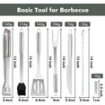 thumbnail image 3 of BBQ Accessories Set, 20pcs Stainless Steel Grill Tools for Outdoor Backyard Smoker, Stainless Steel Barbecue Grill Kit with Canvas Bag Gift, Grilling Cooking Gifts for Men Women, 3 of 9