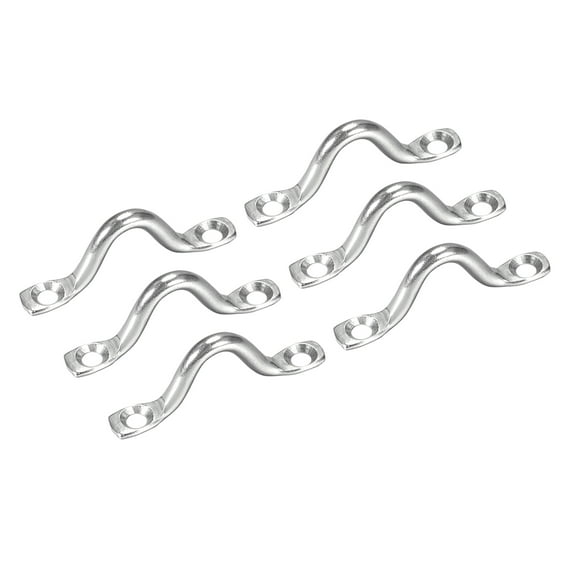 Unique Bargains Pad Eye Straps Deck Loops 1.8 Inch Stainless Steel Tie Down Buckle for Boat Kayak 6 Pcs