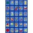 thumbnail image 7 of Alphabet Blues 5'4" x 7'8" area rug in color Multi, 7 of 7