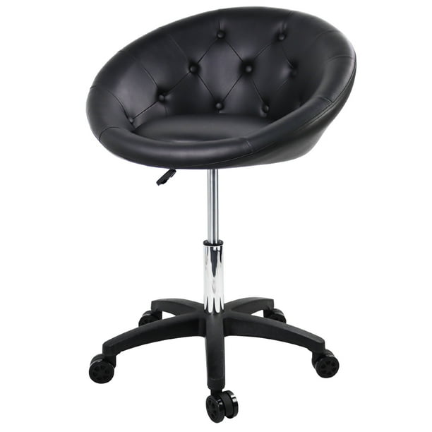 FURWOO Rolling Vanity Chair with Wheels for Makeup Room Height