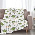 thumbnail image 3 of Turtle Blanket for Girls Women Gifts Turtles Florals Throw Blanket for Kids Adults Ultra Soft Cozy Fleece Blanket for Couch Sofa \u200bBed 40"x50", 3 of 6