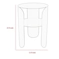 thumbnail image 5 of Plant Stand Table, 1 Shelf, Gray Metal Frame, Round 14 Inch Top, 5 of 5
