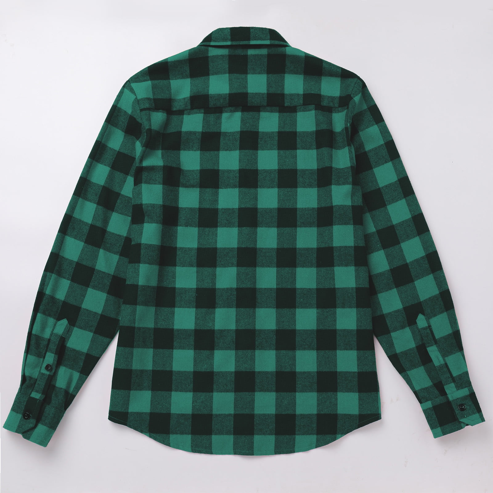 FYMNSI Christmas Matching Family Outfits Mommy and Me Green Plaid Dresses Father Son Button Down Shirts Xmas Photoshoot Set (Men XL)