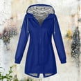 thumbnail image 6 of Women's Lightweight Hiking Windbreaker Jacket With Hood Striped Pockets Outdoor Anorak Coat For Trekking Travel, 6 of 7